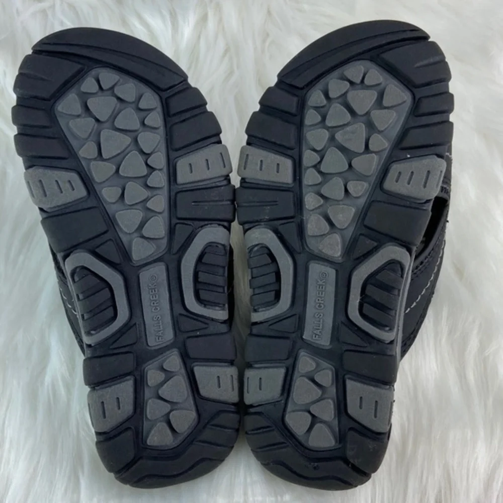 Falls Creek Mason Slide Sandals Boys Size 12M Gray and Black